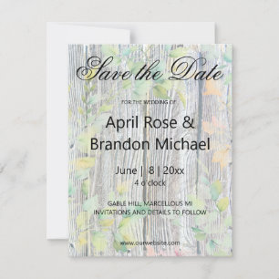 Save The Date Elégante aquarelle rose fleur sauvage