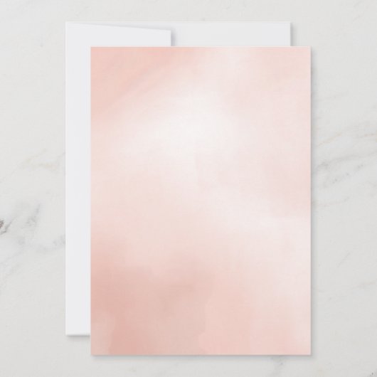 Save The Date élégante aquarelle rose pivoine enregistrer la dat (Dos)