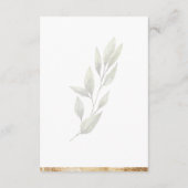 Save The Date Elégante aquarelle simple or vert moderne (Dos)