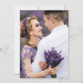 Save The Date Elégante aquarelle violet marbre Agate Géode Photo (Dos)