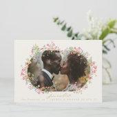 Save The Date élégante arche florale printemps photo de mariage  (Debout devant)