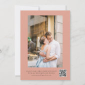 Save The Date Elégante automne moderne Aquarelle en terre cuite (Dos)