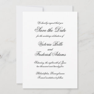 Save The Date Élégante calligraphie Mariage officiel