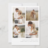 Save The Date Élégante calligraphie noir blanc Photos Mariage (Dos)