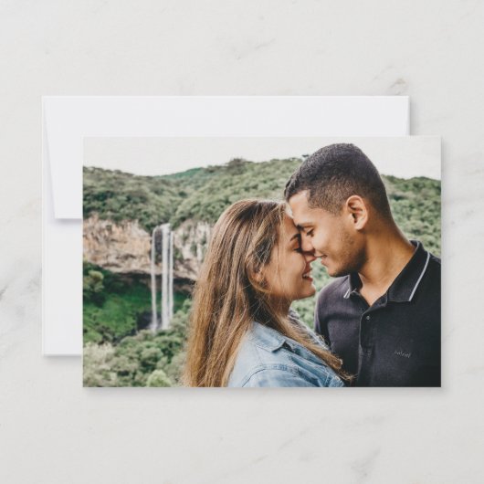 Save The Date Élégante Calligraphie Photo Collage Enregistrer La (Dos)