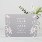 Save The Date Élégante Chinoiserie florale Mariage enregistrer l (Debout devant)