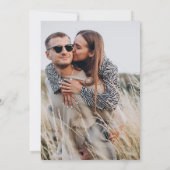 Save The Date Elégante crème Beige Mariage Photo Fiançailles (Dos)