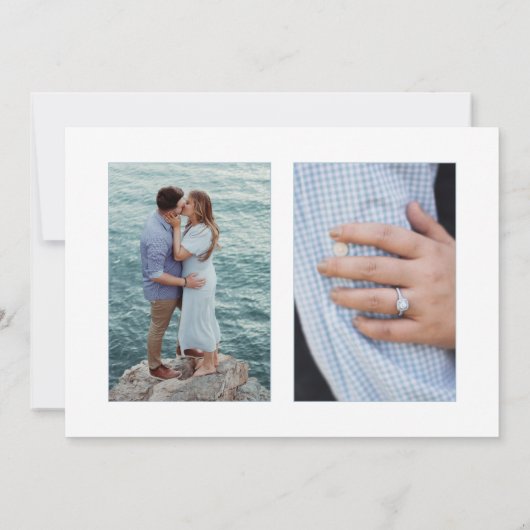 Save The Date Élégante crête de couronne fleurie | Mariage monog (Dos)