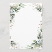 Save The Date Elégante Dusty Blue Flowers Mariage de verdure (Dos)