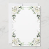 Save The Date Elégante Dusty Blue Flowers Mariage de verdure (Dos)