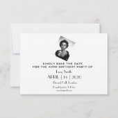 Save The Date Élégante fête d'anniversaire Customisée (Devant)
