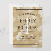 Save The Date Élégante fête du 1er anniversaire du Mariage de pa (Devant)