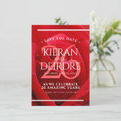 Save The Date Élégante fête du 26e anniversaire du Mariage Rose (Debout devant)