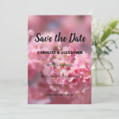 Save The Date Élégante fleur de cerisier Sakura Mariage floral (Debout devant)