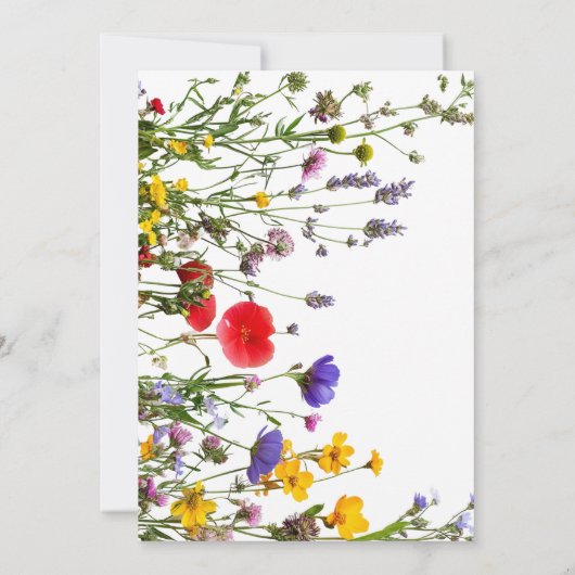 Save The Date Elégante Fleur Fleur Fleur Fleur Fleur Jardin Mari (Dos)