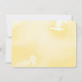 SAVE THE DATE elegante gedempte gele waterverf (Achterkant)