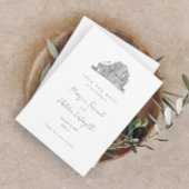 Save The Date Élégante Grange noir et blanc Mariage rustique