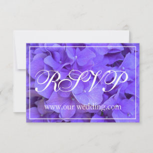 Save The Date Elégante hydrangée fleurie violette RSVP