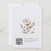 Save The Date Élégante impression de fleurs bohèmes pastel pour  (Dos)