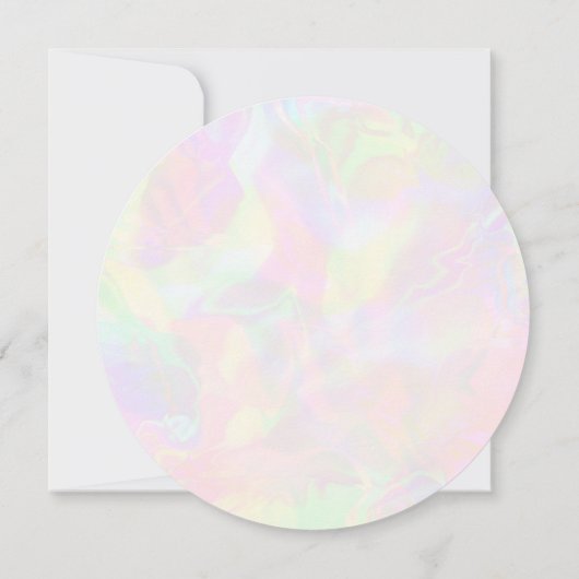 Save The Date Elégante Iridescente Faux Holographique Moderne (Dos)