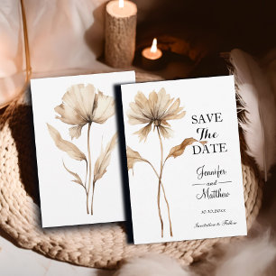 Save The Date Élégante laiton Pampas 5x7"