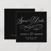 Save The Date Élégante lettre de mariage Enregistrer la date (Devant / Derrière)