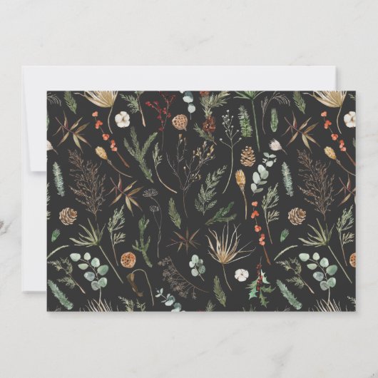 Save The Date Elégante moody floral foncé moderne automne photo  (Dos)