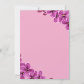 Save The Date Elégante orchidée fleur Dusty Rose Floral Mariage (Dos)