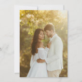 Save The Date Élégante Photo de Mariage de Plage Côtière (Dos)