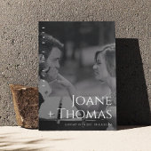 Save The Date Élégante Photo de Mariage en Police Romaine "Save 