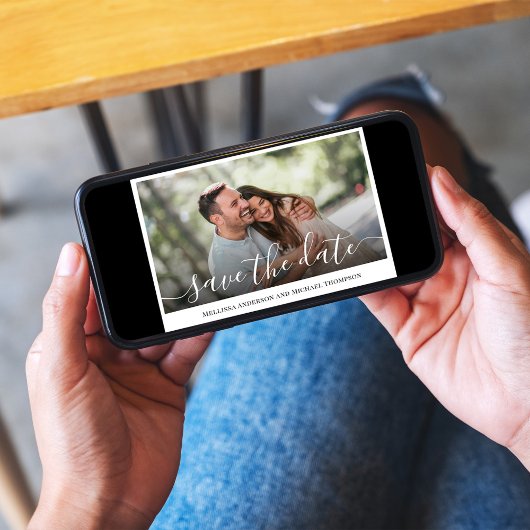 Save The Date Élégante photo de mariage Enregistrer la date