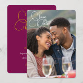 Save the date | Élégante photo en couple (Devant / Derrière)