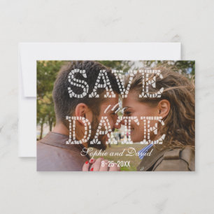 Save The Date Élégante photo ENREGISTRER LA DATE Typographie Mar