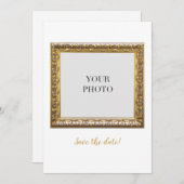 Save The Date Élégante photo et texte personnels (Devant / Derrière)