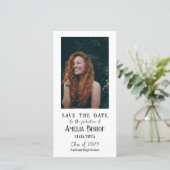 Save The Date Élégante Photo Graduate Enregistrer La Date (Debout devant)