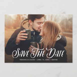 Save The Date Élégante Photo manuscrite Enregistrer La Date
