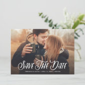 Save The Date Élégante Photo manuscrite Enregistrer La Date (Debout devant)