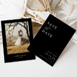 Save The Date Élégante photo Mariage noir et blanc<br><div class="desc">Photo élégante Noir & Blanc Mariage Enregistrer la date</div>