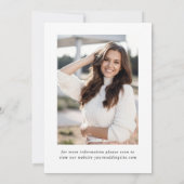 Save The Date Élégante photo minimaliste de graduation (Dos)