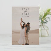 Save The Date Élégante Photo Simple Mariage Enregistrer La Date (Debout devant)