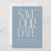 Save The Date Élégante Photo Simple Moderne Tendance Poussiéreux (Devant)