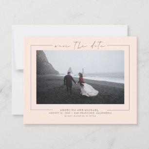 Save The Date Élégante pinceau minimaliste Enregistrer la photo