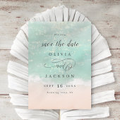 Save The Date Elégante plage d'océan pétillant abstraite