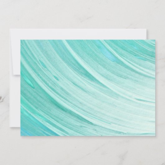 Save The Date Elégante Plage Turquoise Tides Économisez La Date (Dos)