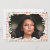 Save The Date Elégante Quinceañera rose & or (Dos)