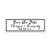 Save The Date Elegante Trouwzelfinktkussen Zelfinktende Stempel (Design)