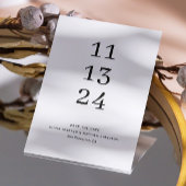 Save The Date Élégante typographie de base propre mariage minima