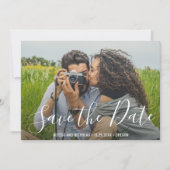Save The Date Élégante typographie de script Mariage moderne (Devant)