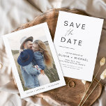 Save The Date Élégante typographie Enregistrer la date Photo Min<br><div class="desc">Mariage Enregistrer les cartes de dates qui ont une photo sur le devant. Les cartes Save the Date contiennent une typographie de script moderne,  lettrée à la main,  qui sont élégantes,  simples et modernes à utiliser après que vous minimaliste simple célébration de mariage.</div>