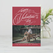 Save The Date Élégante typographie Saint Valentin Photo Mariage (Debout devant)